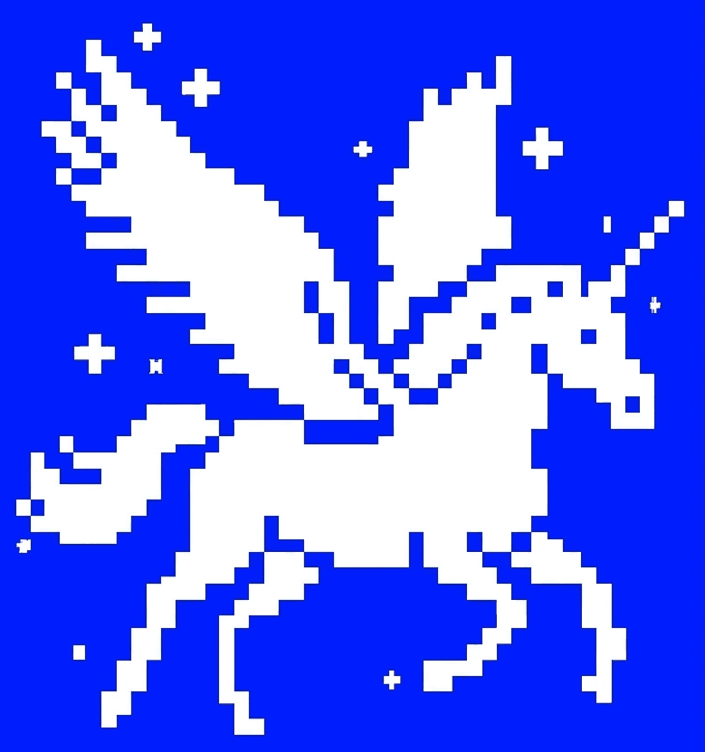 Pixel art Pegasus